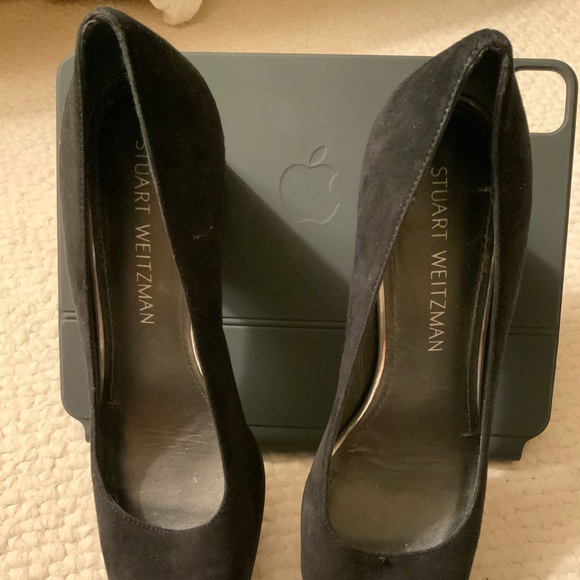 Stuart Weitzman Suede Block Heel Shoes Size: 6.5 - Picture 7 of 10